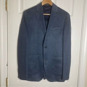 Nordstrom Blue Linen-Wool Blazer 36R